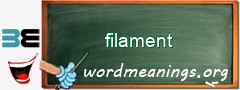 WordMeaning blackboard for filament